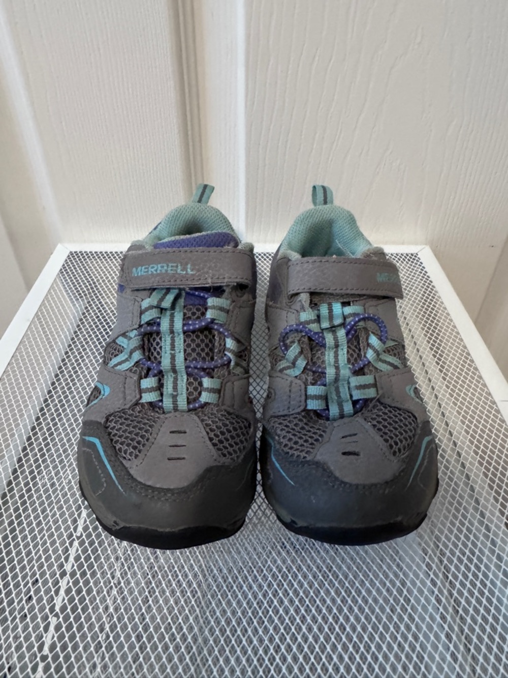 Merrell Kids' Gray and Teal Active Hiking Shoes Size 10.5